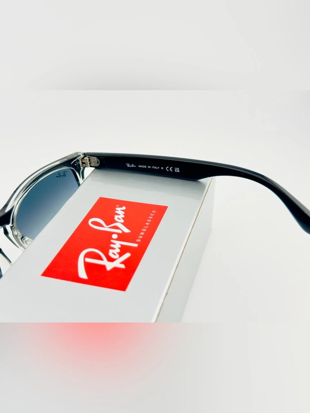 Ray-Ban Steve Sunglasses RB4487 Polished Black on transparent Frame Grey Lenses